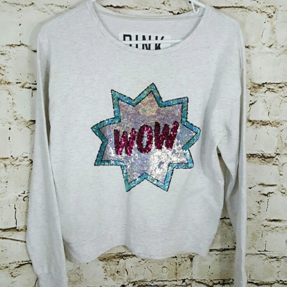 Victoria’s Secret Pink Sequin Pullover | size M